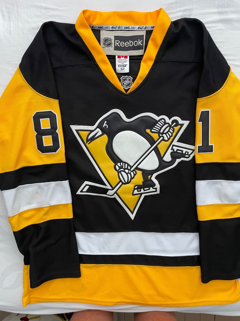 Reebok Black and Gold Pittsburgh Penguins Hockey Jersey -Phil Kessel